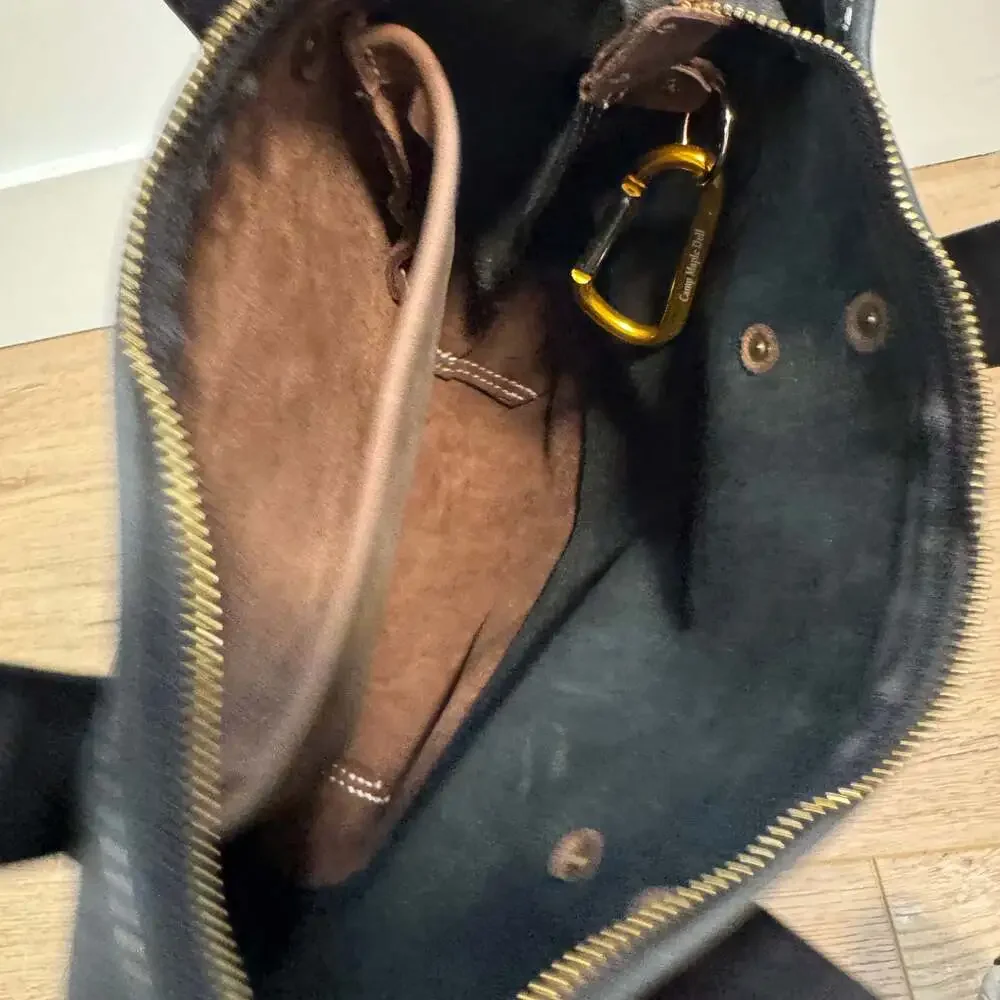 Gorgeous Handmade Leather Tote Shoulder Bag, one of a kind. - Picture 7 of 10